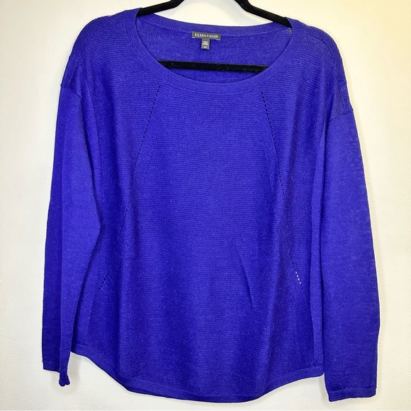 Eileen Fisher Sweaters - Eileen Fischer 100% Alpaca Royal Blue Sweater Size S